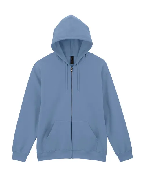 Softstyle Midweight Full Zip Hooded Sweat - Gildan Stone Blue Softstyle Midweight Full Zip Hooded Sweat - Gildan Stone Blue