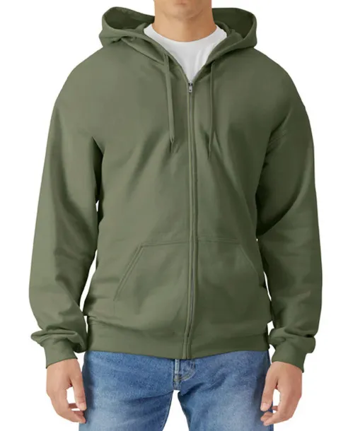 Softstyle majica s kapuljačom s patentnim zatvaračem, 285 g/m² - Gildan Military Green