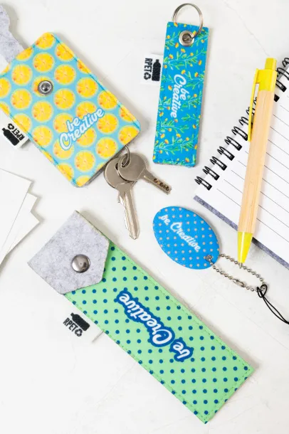 CreaFelt Keysave custom keyring pouch White Grey