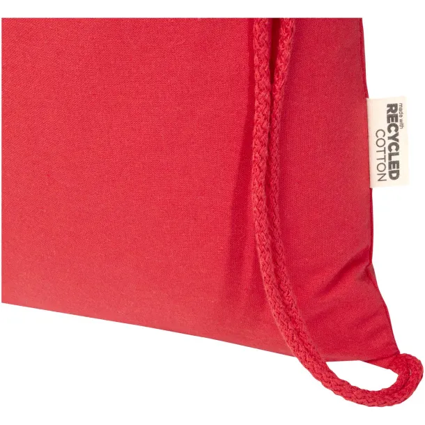 Oregon Blend 140 g/m² GRS recycled drawstring bag 5L Red