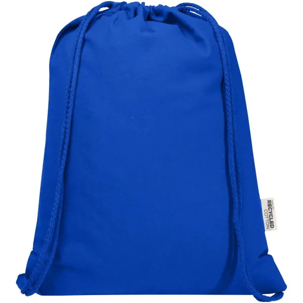 Oregon Blend 140 g/m² GRS recycled drawstring bag 5L Royal blue