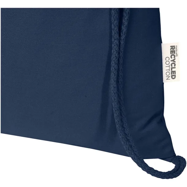 Oregon Blend 140 g/m² GRS recycled drawstring bag 5L Navy Blue