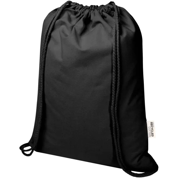 Oregon Blend torba s vezicama od GRS recikliranog pamuka, 140 g/m² Crna