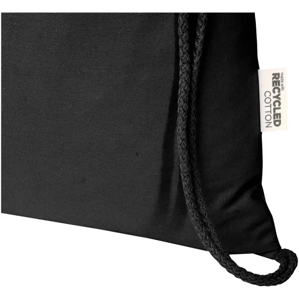 Oregon Blend torba s vezicama od GRS recikliranog pamuka, 140 g/m² Crna