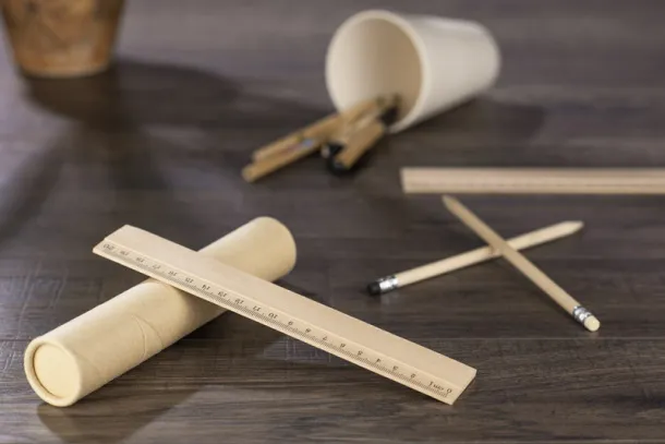 DALJO Wooden ruler 20 cm naturalny