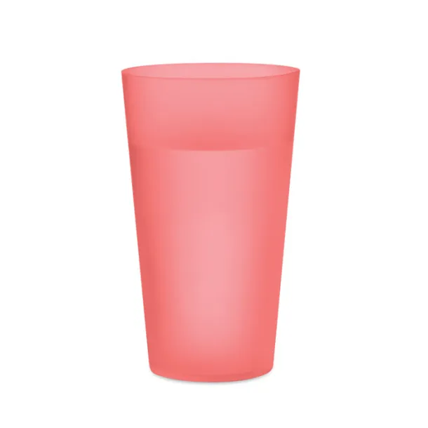FESTA CUP Frosted PP cup 550 ml transparent red