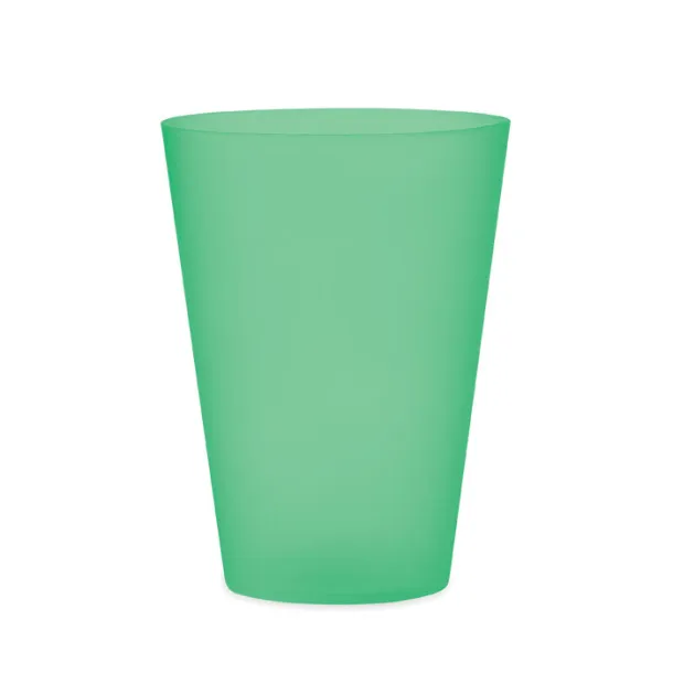 FESTA LARGE Frosted PP cup 300ml transparent green