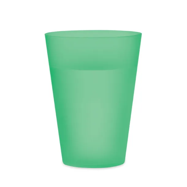 FESTA LARGE Frosted PP cup 300ml transparent green