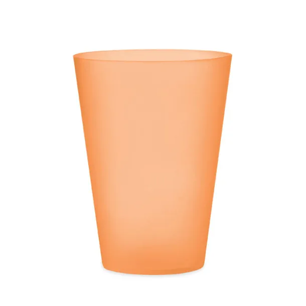 FESTA LARGE Frosted PP cup 300ml transparent orange