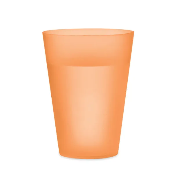 FESTA LARGE Frosted PP cup 300ml transparent orange