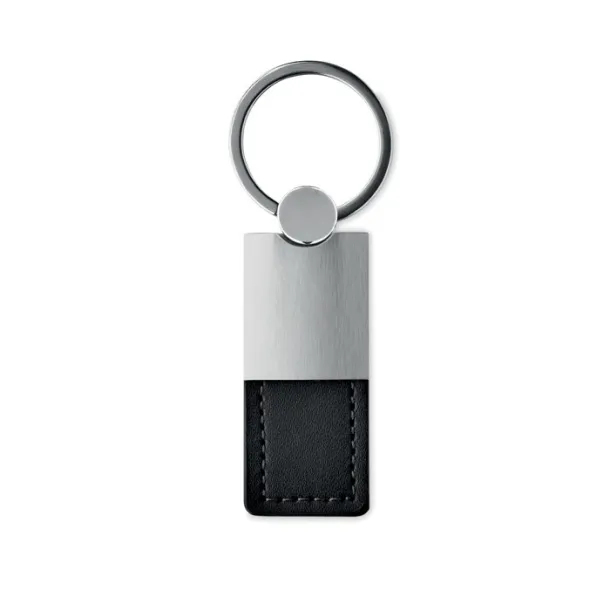 COLUMBUS PU and metal key ring Black