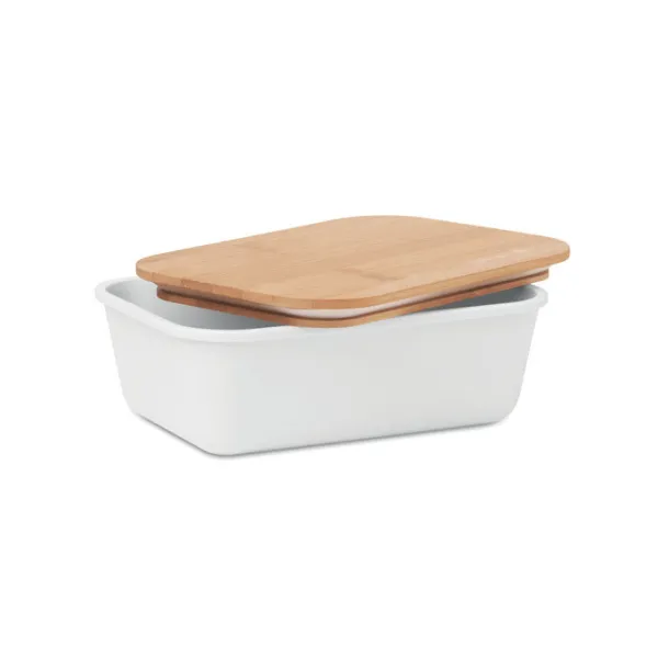 THRUSDAY Lunch box with bamboo lid White