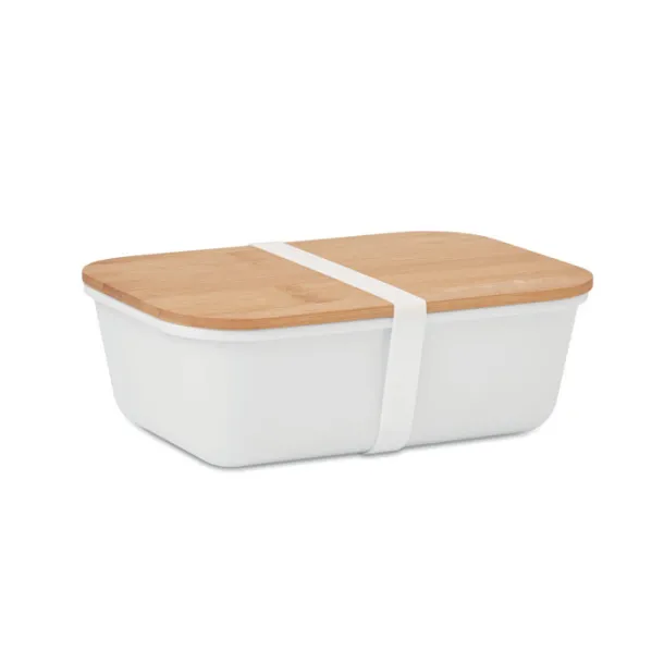 THRUSDAY Lunch box with bamboo lid White