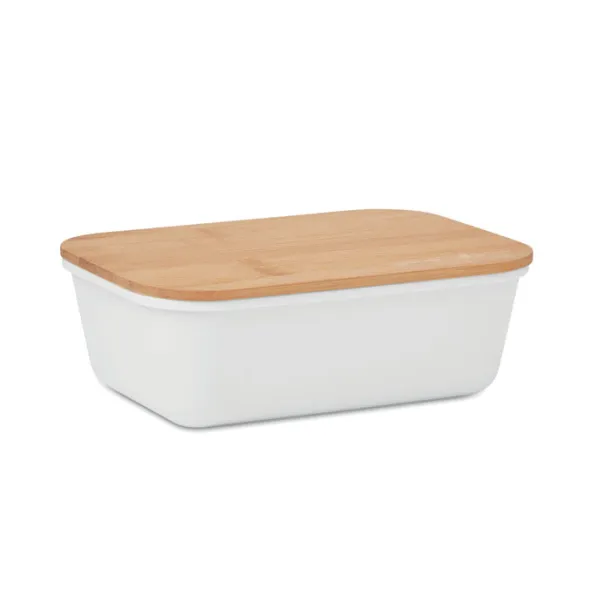 THRUSDAY Lunch box with bamboo lid White