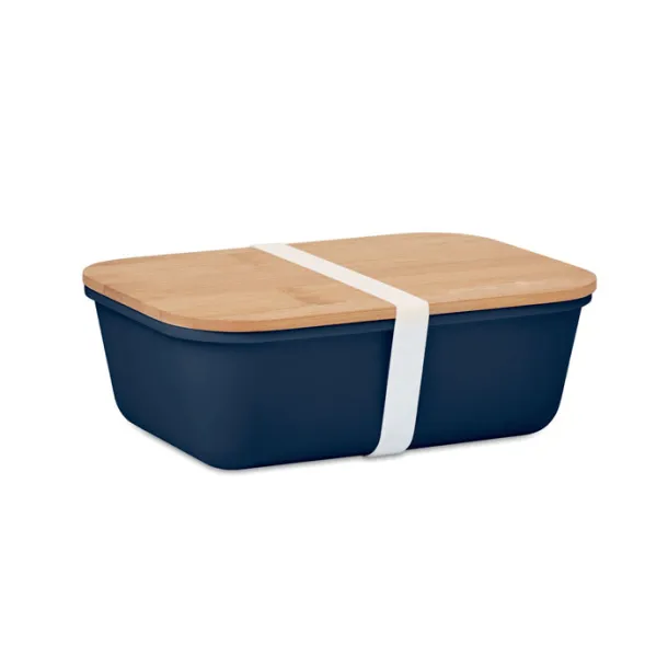 THRUSDAY Lunch box with bamboo lid French Navy