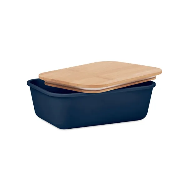 THRUSDAY Lunch box with bamboo lid French Navy