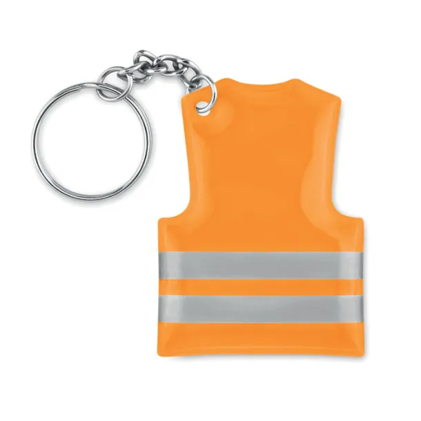 VISIBLE RING Keyring with reflecting vest neon orange