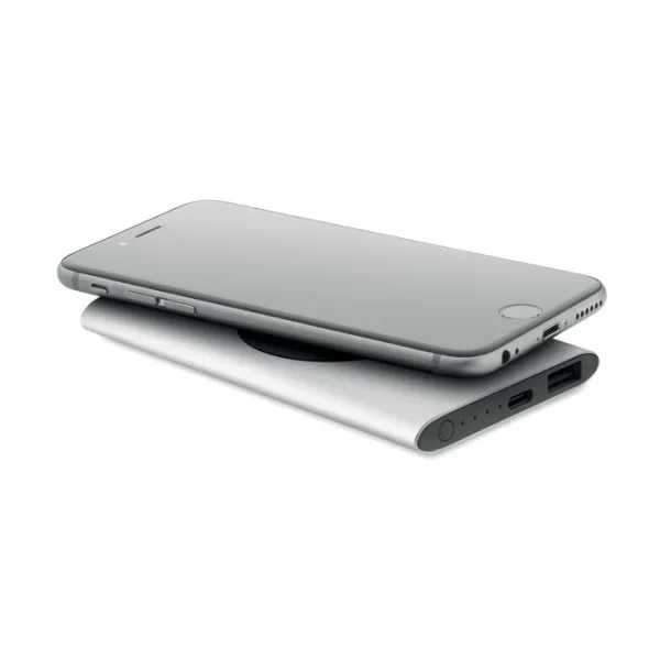 POWERPLUS Power bank 5000mAh 15W Mat srebrna
