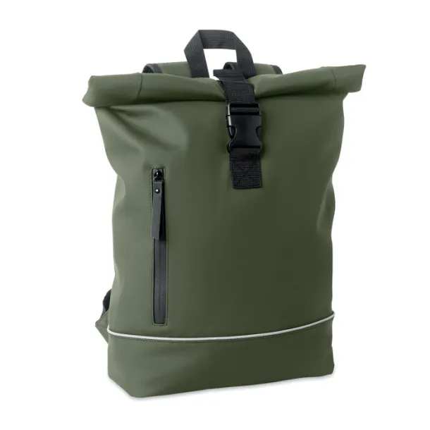 LAPTOSA PU roll top ruksak za 15" laptop Dark green