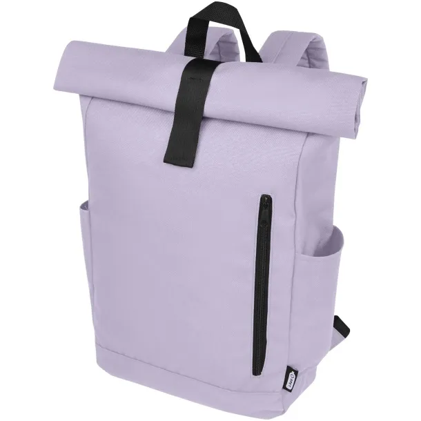 Byron 15.6" GRS RPET roll-top backpack 18L Lilac