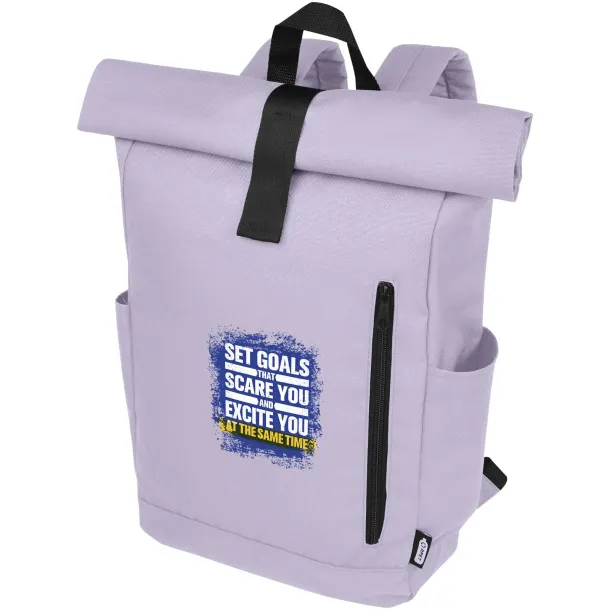 Byron 15.6" GRS RPET roll-top backpack 18L Lilac