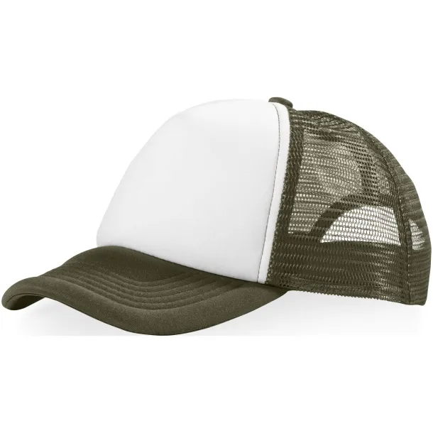 Trucker 5 panel cap - Elevate Essentials Forest green White
