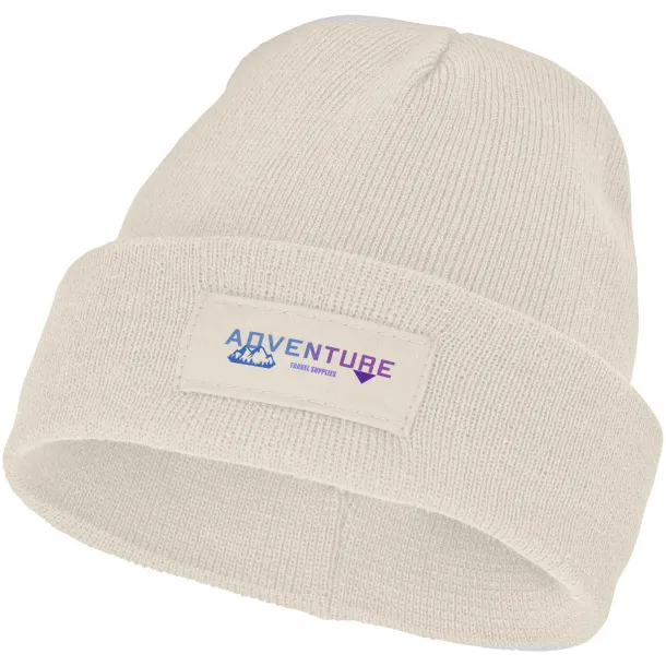 Boreas beanie with patch - Elevate Essentials Sandstone