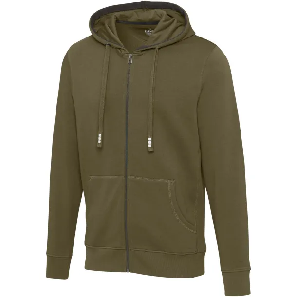 Arora hooded full zip sweater - Elevate Life Forest Green2