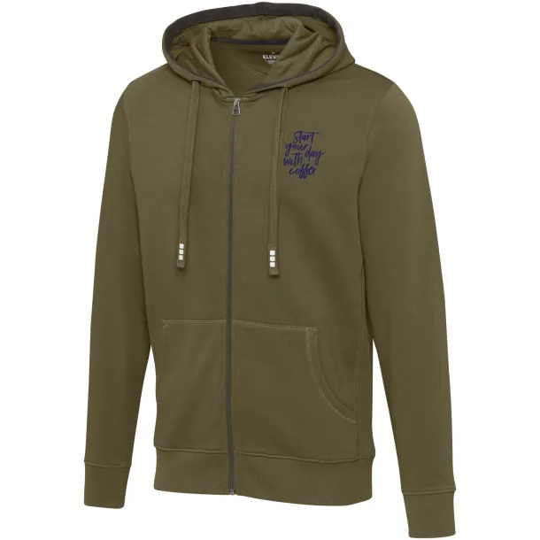 Arora hooded full zip sweater - Elevate Life Forest Green2