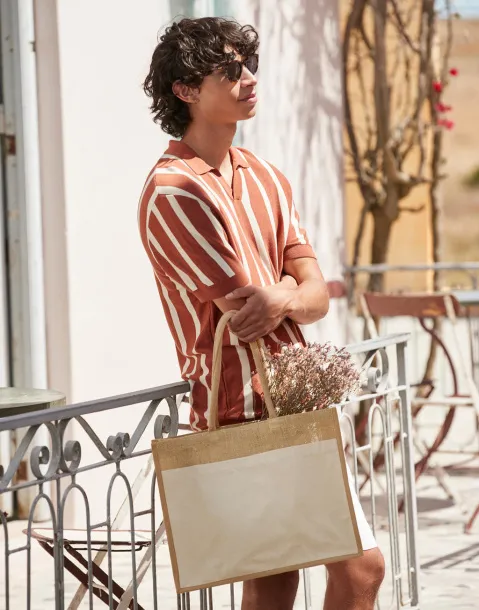  Pamučna shopper torba od prirodne uštirkane jute - Westford Mill