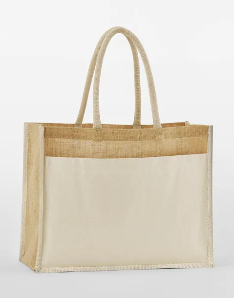  Pamučna shopper torba od prirodne uštirkane jute - Westford Mill