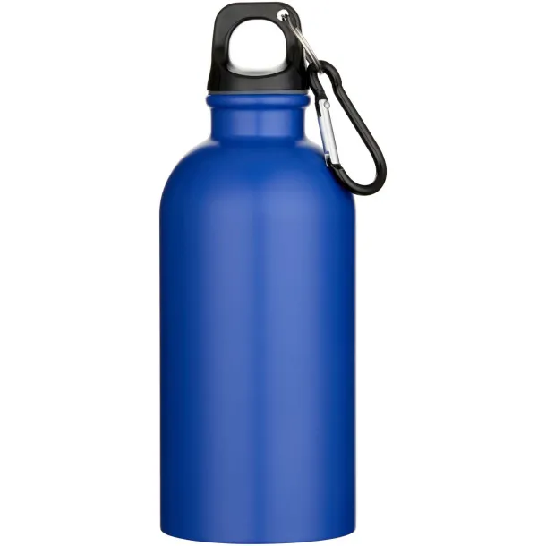 Oregon 400 ml matte RCS recycled single wall stainless steel water bottle with carabiner Royal blue
