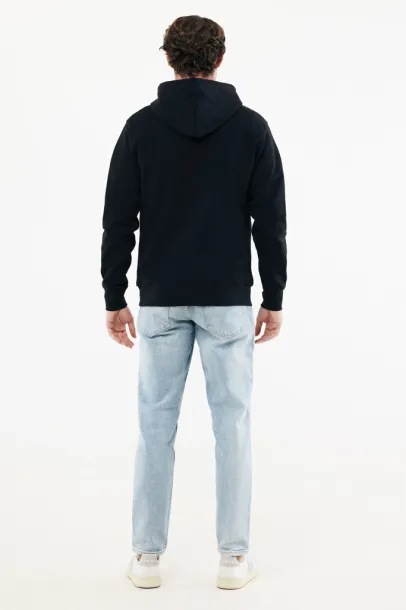  Iqoniq Abisko hoodie sa zatvaračem od recikliranog pamuka, 340 g/m² - iqoniq Crna