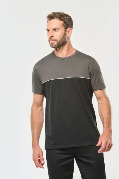  UNISEX ECO-FRIENDLY SHORT SLEEVE TWO-TONE T-SHIRT - Designed To Work Red Dark Grey