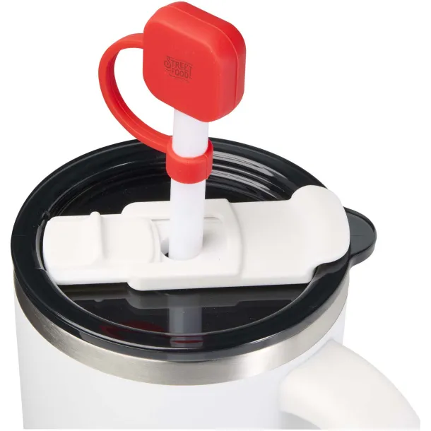 Sip silicone straw cover Red