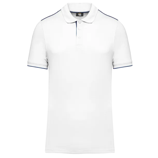  MEN'S SHORT-SLEEVED CONTRASTING DAYTODAY POLO SHIRT - Designed To Work White Navy