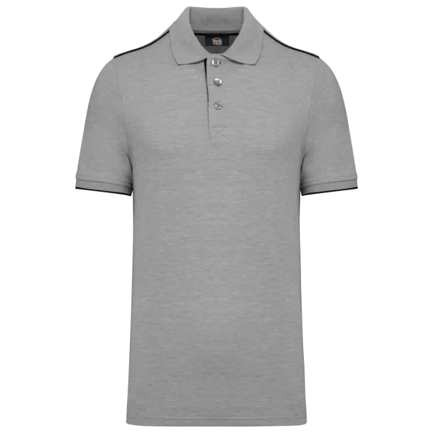  MEN'S SHORT-SLEEVED CONTRASTING DAYTODAY POLO SHIRT - Designed To Work Oxford Grey Crna
