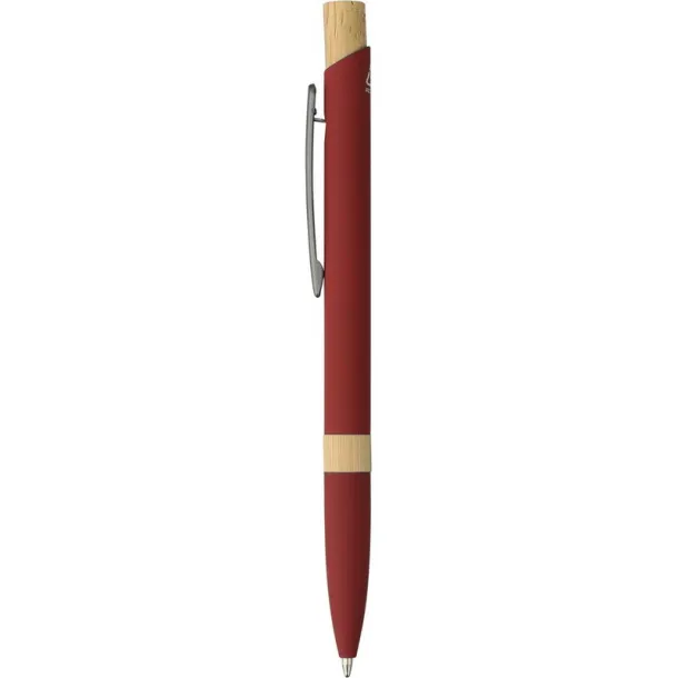  Recycled aluminium ball pen burgundy