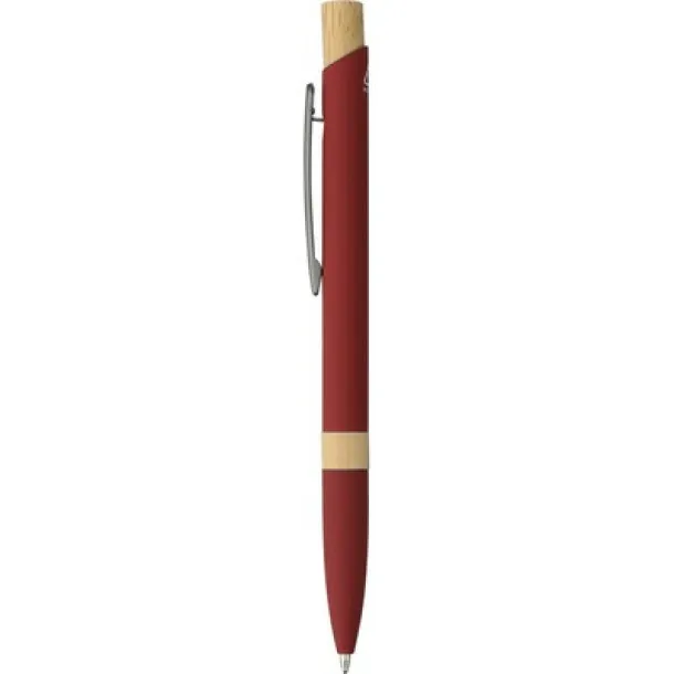  Recycled aluminium ball pen burgundy