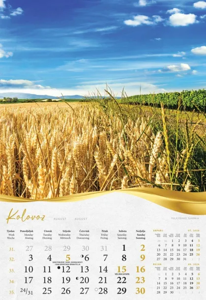  "MOJA ZLATNA SLAVONIJA i BARANJA"  color calendar Color