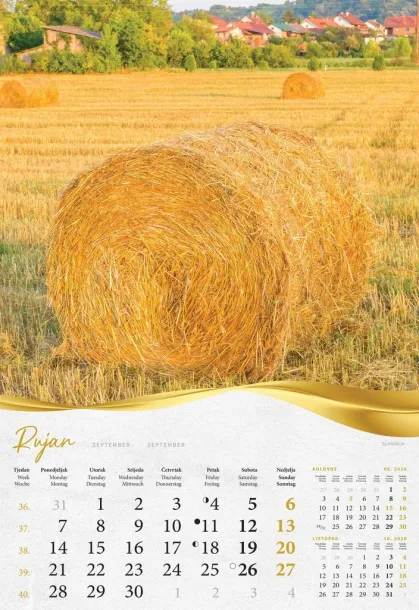  "MOJA ZLATNA SLAVONIJA i BARANJA"  color calendar Color