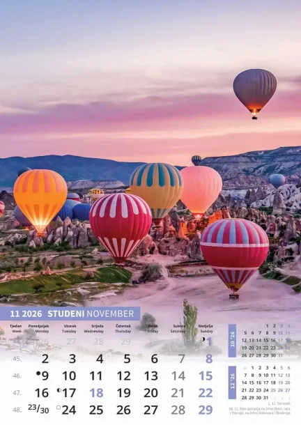  "IGRE BOJA" color calendar Color