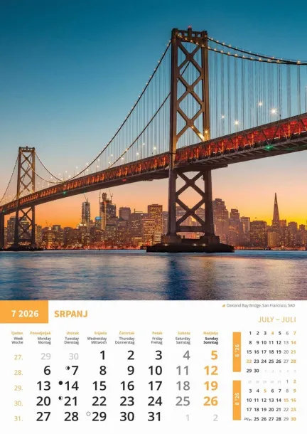  "BISERI SVIJETA" color calendar Color