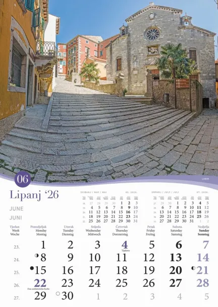  "ROMANTIČNA HRVATSKA" color kalendar Color