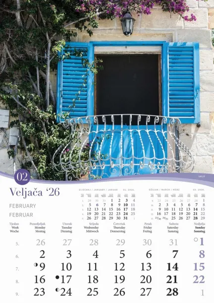 "ROMANTIČNA HRVATSKA" color kalendar Color