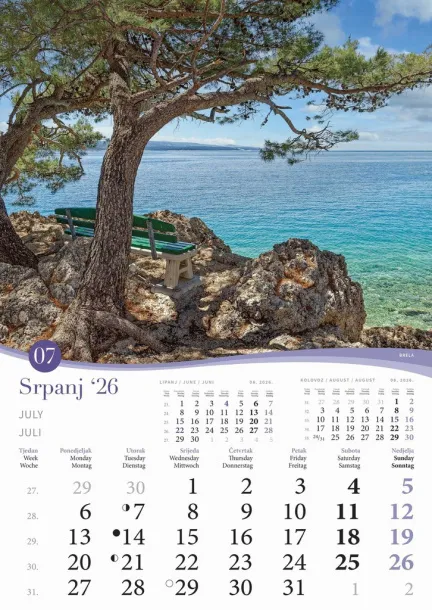  "ROMANTIČNA HRVATSKA" color kalendar Color