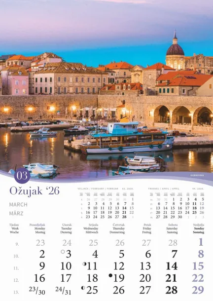  "ROMANTIČNA HRVATSKA" color kalendar Color