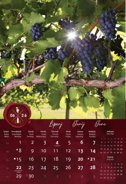  "VINO" color kalendar Color