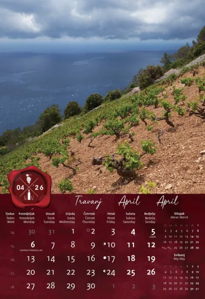  "VINO" color kalendar Color
