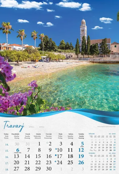  "BISERNA DALMACIJA" color calendar Color